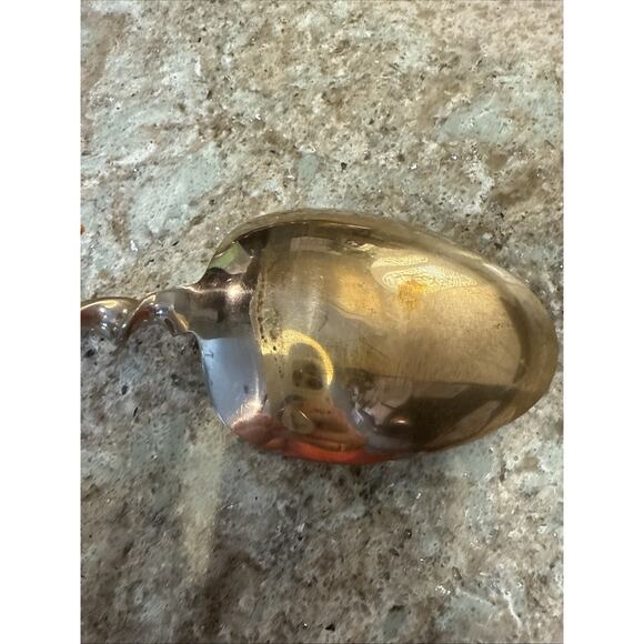 Vintage 1950’s Siam Thailand Mid Century Bronze And Wood Serving Fork & Spoon - Picture 6 of 7